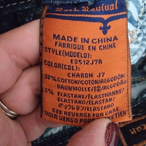 Rock Revival Charon Straight Stretch denim Jeans size 24 - Picture 12 of 12